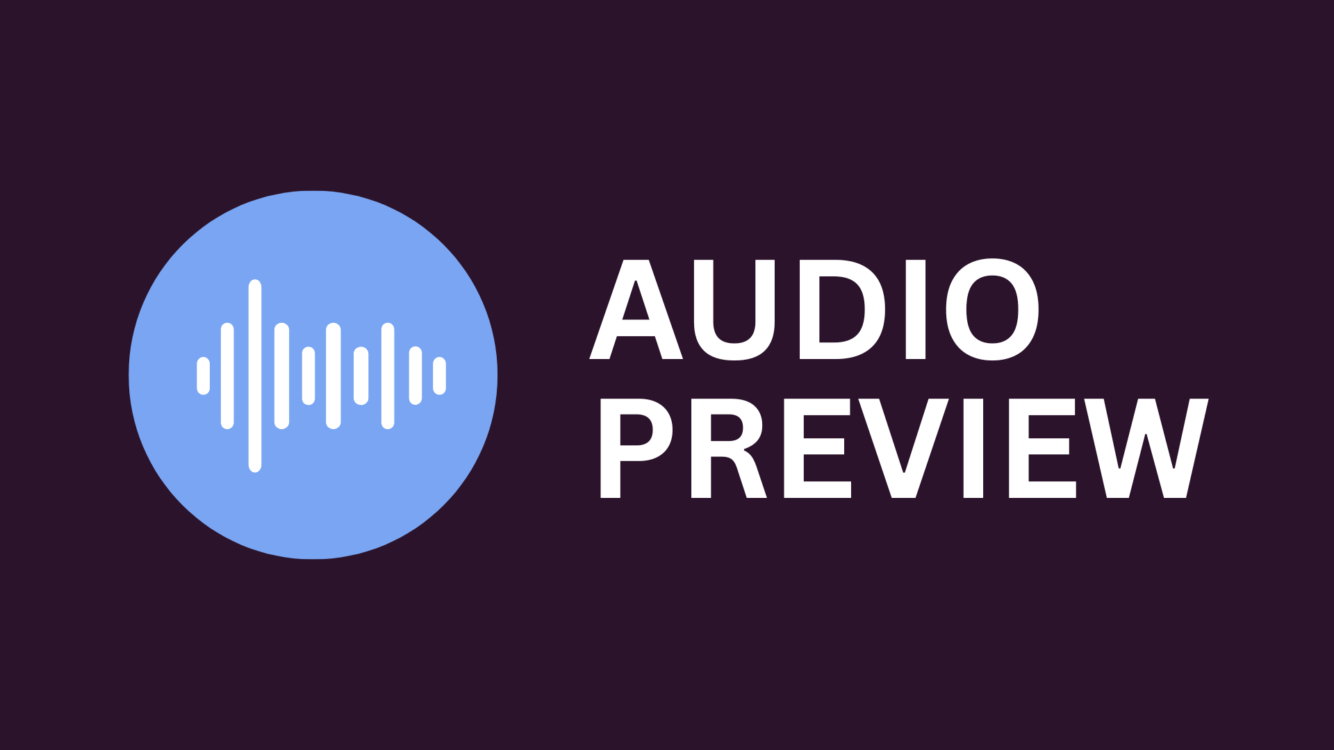 Audio Preview